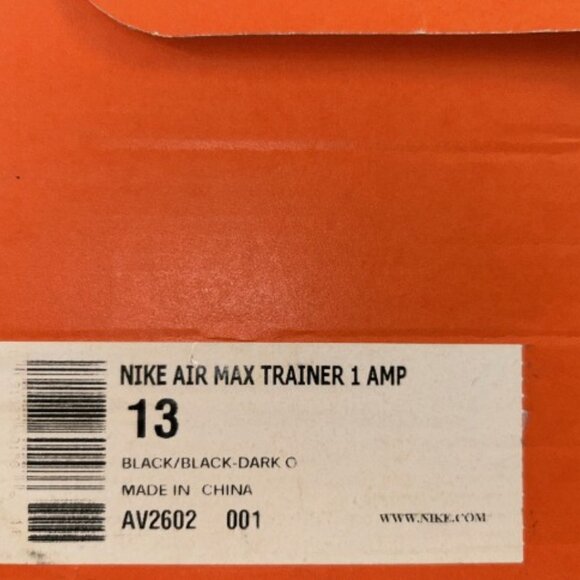Nike Air Max Trainer 1 Men\'s 13-US Training Shoes Cool Grey/Black AV2602-001 main image 4